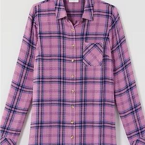 J. Jill Purple Plaid Shirt Size XL